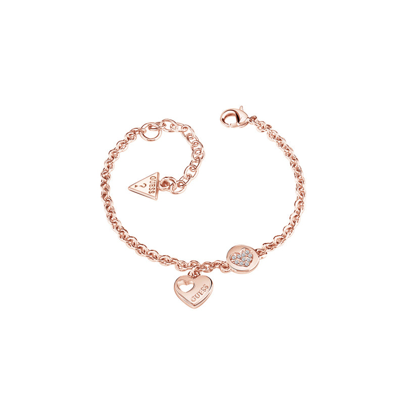 Guess Ladies Heart Devotion  rose gold plated Bracelet UBB82059-L