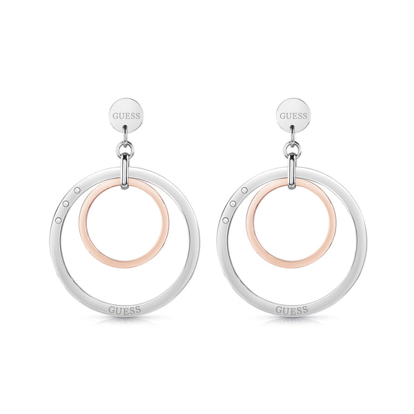 Guess Ladies Circles Hoops Earrings UBE29025