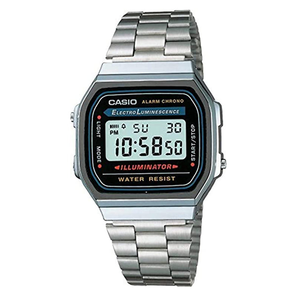 Casio Unisex Alarm Chronograph Digital Watch A168WA-1YES