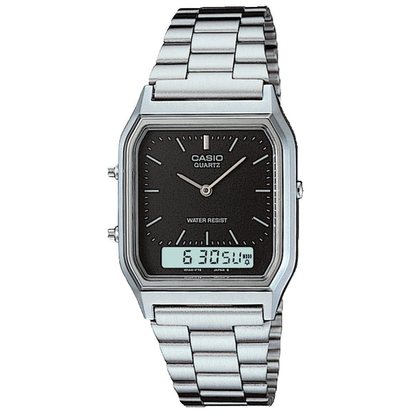 Casio Mens Alarm Chronograph Watch With Digital Display AQ-230A-1DMQYES