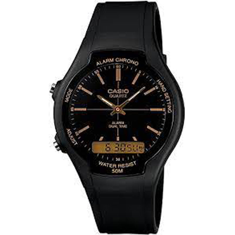Casio Mens Alarm Chronograph Watch With Digital Display AW-90H-9EVEF