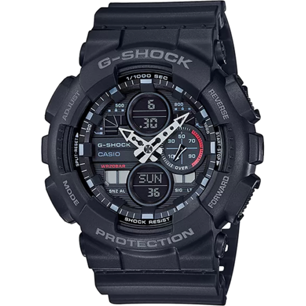 Casio Mens G-Shock Chronograph Alarm Watch GA-140-1A1ER