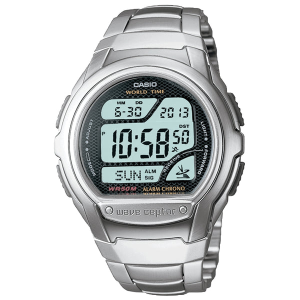 Casio Mens Wave Ceptor Radio Chronograph Digital Watch WV-58DU-1AVES